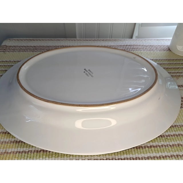 Deruta Vintage MCM Deruta Italian Pottery Hand Painted Whimsical Fish Platter For Sale - Image 4 of 4