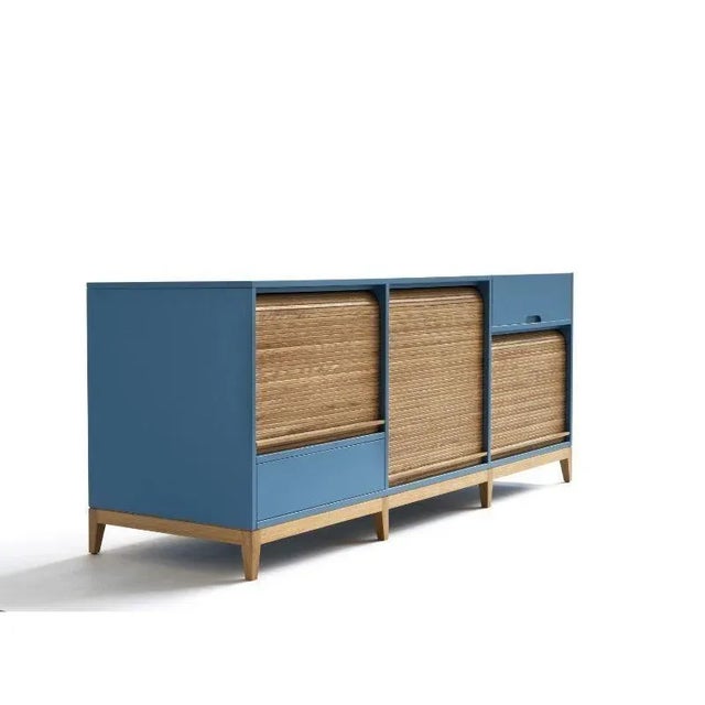Tapparelle Sideboard in Azure by Colé Italia For Sale - Image 4 of 8