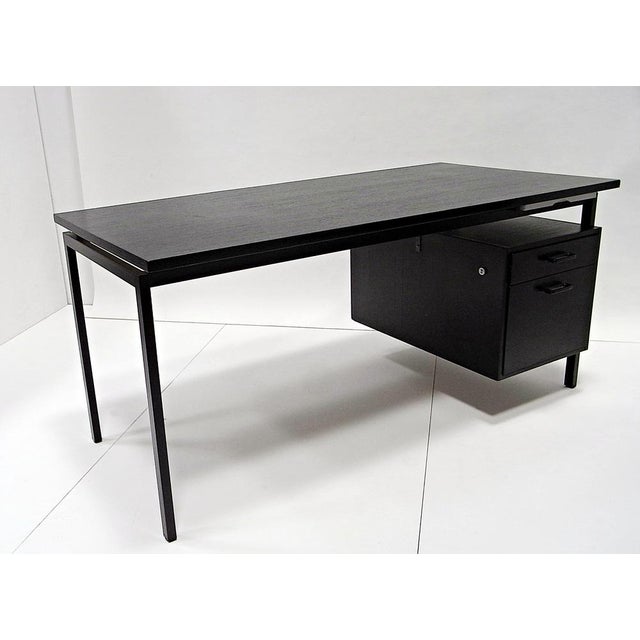 Writing Desk in Black Stained Oak by Herbert Hirche for Christian Holzäpfel KG, Germany, 1960s For Sale - Image 18 of 18
