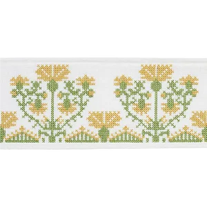 Schumacher Custis Embroidered Tape in Marigold