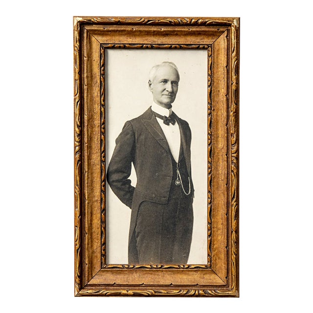 Handsome Man Tuxedo Gilded Age Framed Antique Original Portrait Photograph For Sale