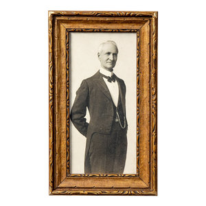 Handsome Man Tuxedo Gilded Age Framed Antique Original Portrait Photograph