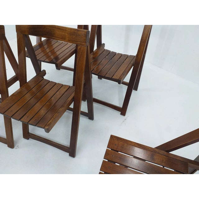 Mid-Century Folding Chairs by Aldo Jacober for Alberto Bazzani, 1960s, Set of 6 For Sale - Image 12 of 15