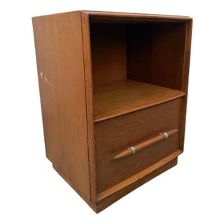 Mid 20th Century T.H. Robsjohn-Gibbings for Widdicomb Mid-Century Walnut Nightstand For Sale