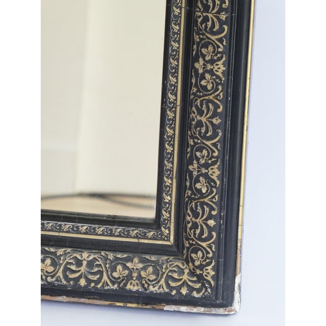 Antique French Louis Philippe Arched Carved Wall Mirror, 19th Century For Sale - Image 9 of 10
