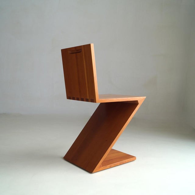 Vintage Zig Zag Chair by Gerrit Thomas Rietveld for Cassina, 1990s For Sale - Image 14 of 18