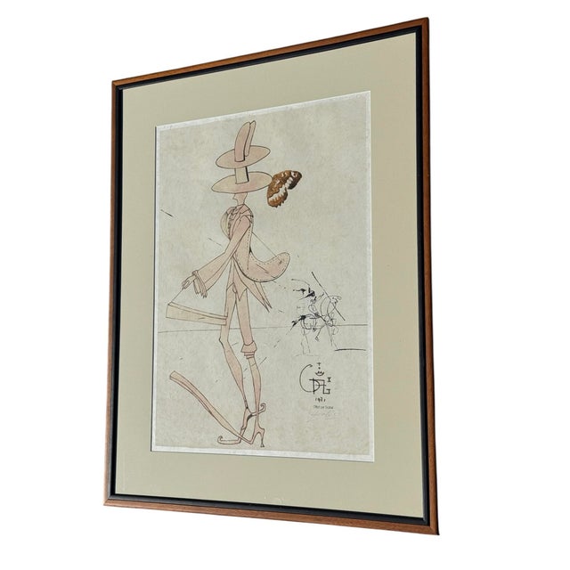 Printmaking Materials Salvador Dali: Scarab Costumes, the Perfect Dandy, 1971, Original Signed Lithograph For Sale - Image 7 of 8