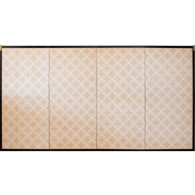 1970s Shōwa Era Japanese Byobu Screen "Chrysanthemums" on Silver Background For Sale - Image 17 of 18