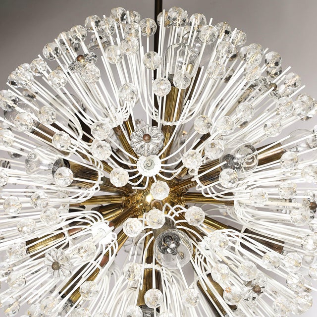 Mid-Century Brass & Crystal Sputnik Chandelier by Emil Stejnar for Rupert Nikoll For Sale - Image 12 of 18