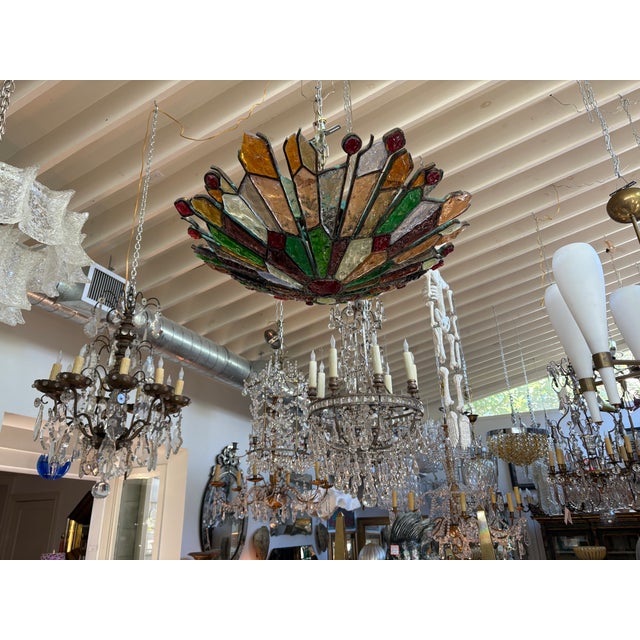 1960s Italian Brutalist Chandelier by Longobard for Poliarte For Sale - Image 11 of 12