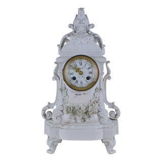 Mantel Clock in Ceramic For Sale