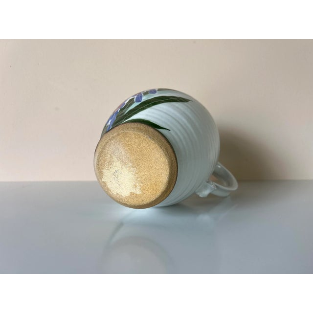Vintage Hand Painted Pottery Pitcher For Sale - Image 12 of 12