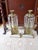 Antique Girandole Set Ornate Brass and Marble Candelabra With Crystal Prisms For Sale - Image 4 of 5