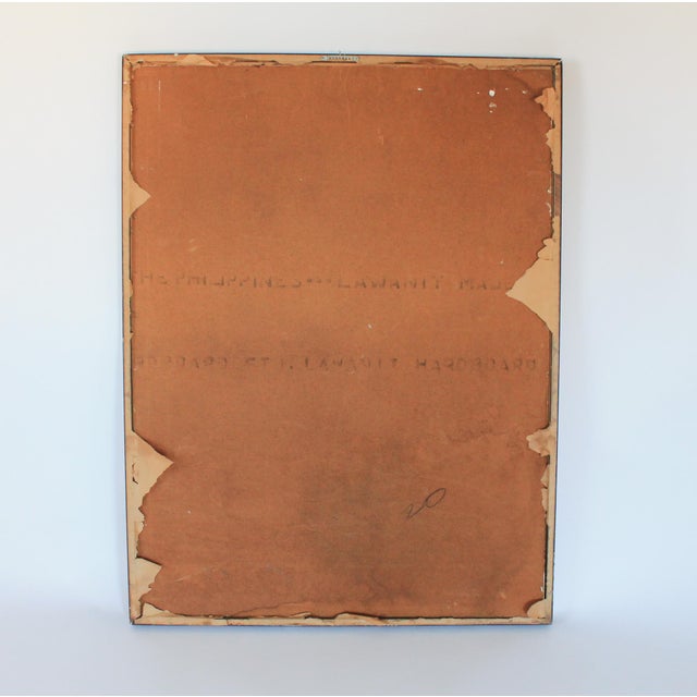 Vintage Framed Tiger Painting on Board For Sale - Image 11 of 12