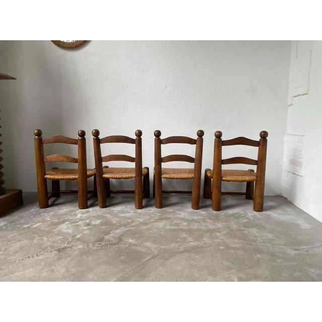 Low Fireplace Chairs in style of Charles Dudouyt, 1940s, Set of 4 For Sale - Image 10 of 13