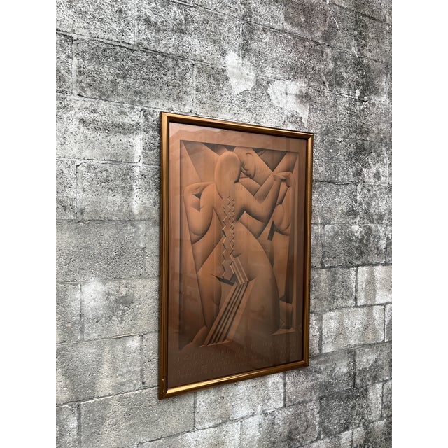 An & Joël Martel 1925 Paris International Exhibition of the Decorative Arts and Industries Framed Art Deco Poster. For Sale - Image 16 of 16