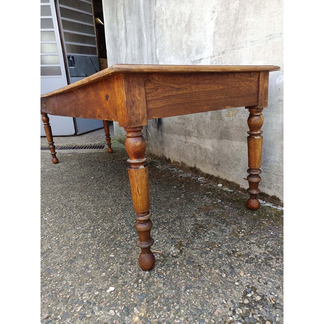Antique Walnut Workshop Table For Sale - Image 6 of 18