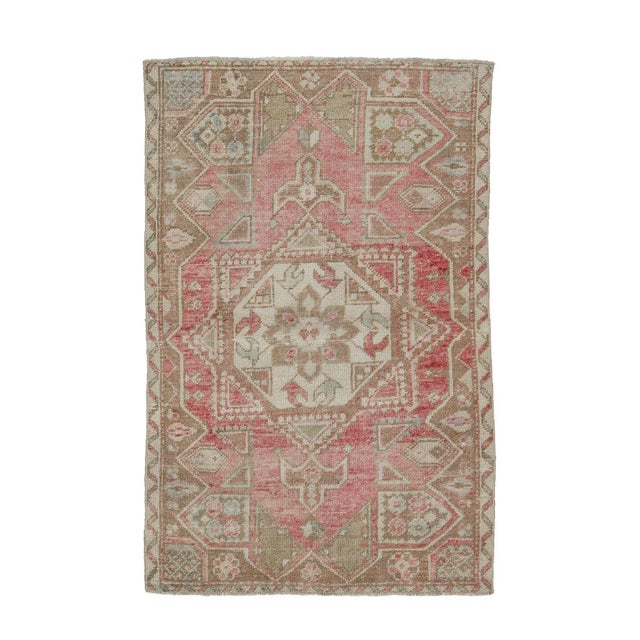 Textile Vintage Washed Out Turkish Rug- 3′8″ × 5′8″ For Sale - Image 7 of 7