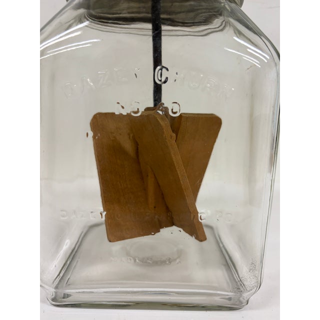 Early 20th Century Antique Dazey No. 40 Glass Butter Churn, 1922 Patent, Cast Iron & Wood For Sale - Image 5 of 16