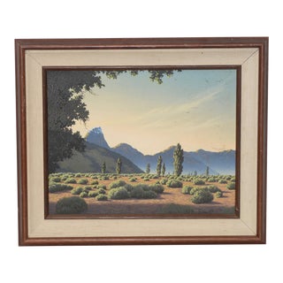 Michael Sarraille Illuminated Rocky Mountain Landscape Oil Painting For Sale