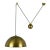 Gold Posa Pendant in Brass with Side Counter Weight attributed to Florian Schulz, 1960s For Sale - Image 8 of 8