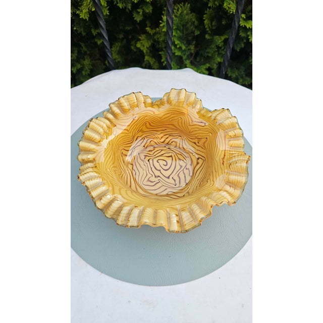 Art Nouveau Glass Serving Dish, 1890s For Sale - Image 3 of 8