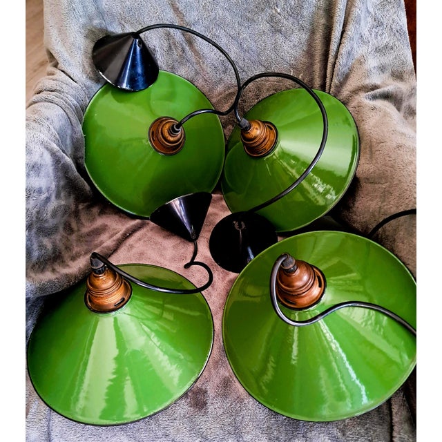 Vintage Industrial Bauhaus Ceiling Lights from Zenith, Belgium, 1930, Set of 4 For Sale - Image 14 of 14