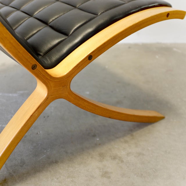 Black 1950s Attributed to Fritz Hansen “Ax” Chair Designed by Peter Hvidt & Orla Mølgaard Nielsen For Sale - Image 8 of 8