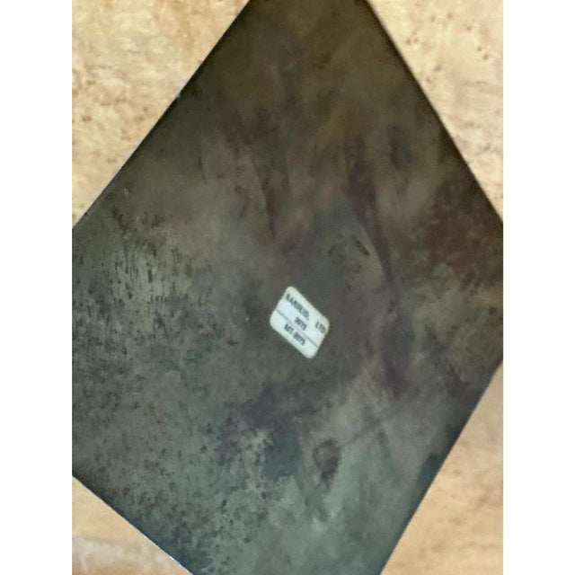 Vintage Sarreid Patinated Metal Pyramid Sculpture For Sale - Image 9 of 12