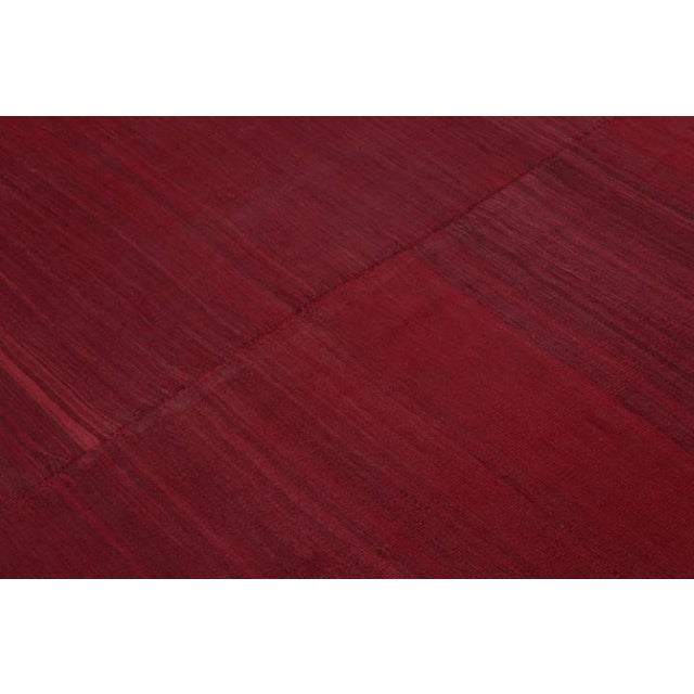 Rug & Kilim Vintage Afghan Tribal Kilim Square Rug, in Red, From Rug & Kilim For Sale - Image 4 of 7