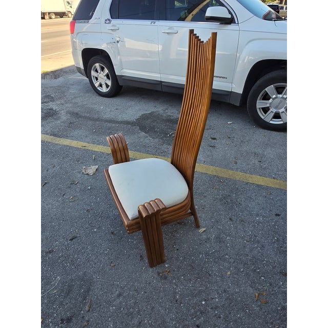 1970's Italian Modernist Rattan Dining Chairs - Set of 6 For Sale - Image 10 of 18