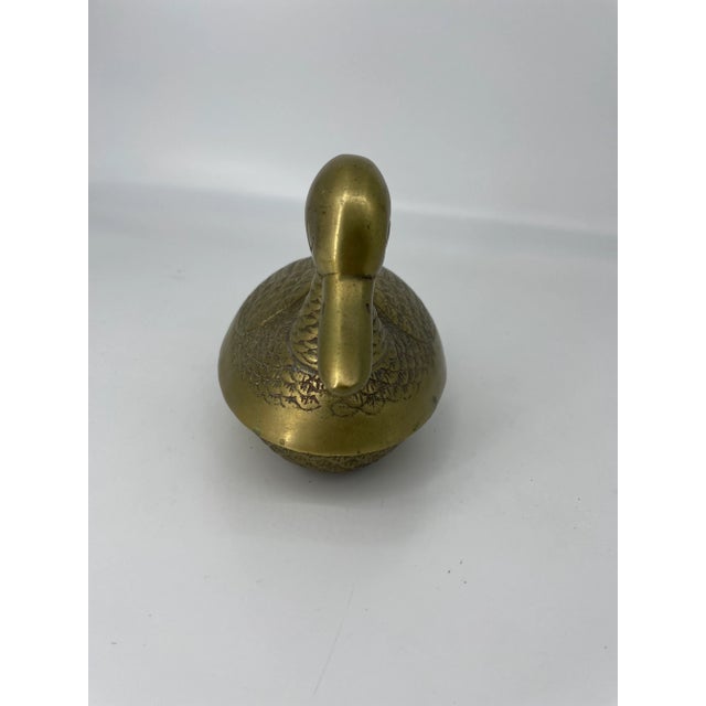 Mid Century Lidded Brass Duck - Large For Sale In Greenville, SC - Image 6 of 8