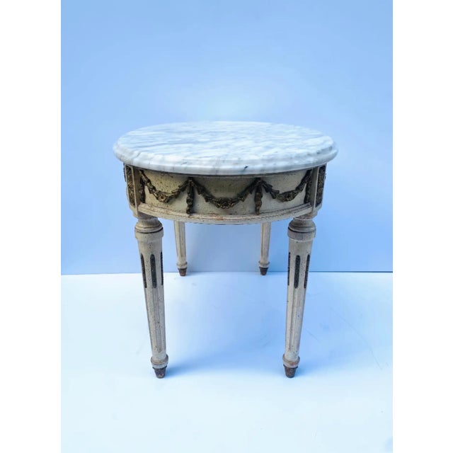 Italian Marble Cocktail Table, Neoclassical Style, Circa Mid-20th Century, Italy For Sale - Image 4 of 8