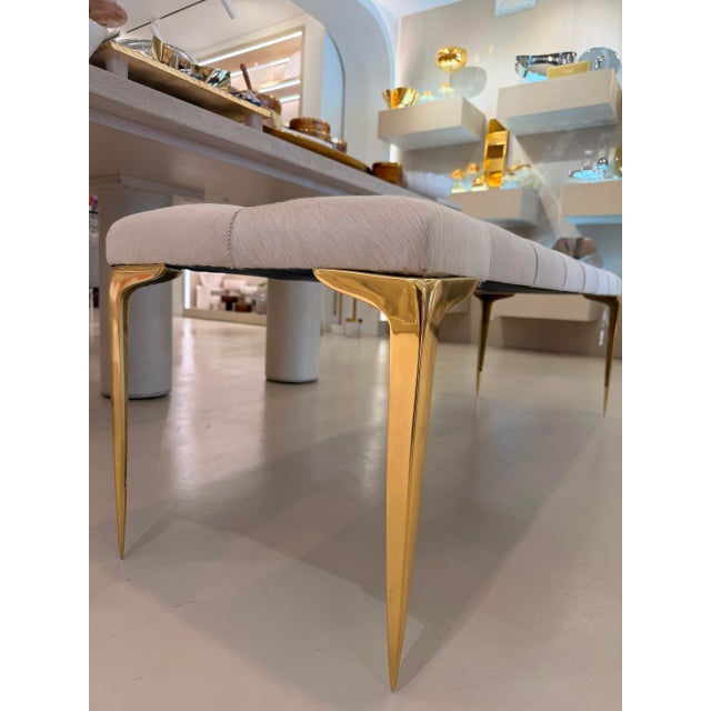 Global Views Stiletto Bench For Sale - Image 4 of 5
