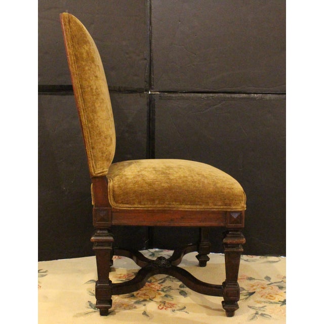 Baroque Late 19th Century Louis XIV Style Set of 4 Continental Side Chairs For Sale - Image 3 of 5