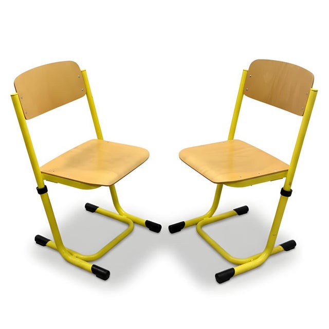 Chairs in Metal & Veneer, 1980s, Set of 2 For Sale - Image 9 of 9