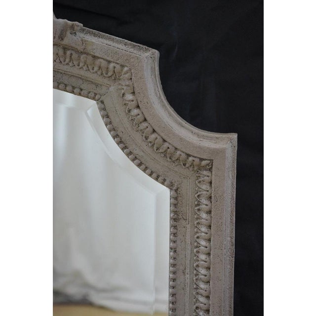 Gray Antique French Painted Wall Mirror, 1900 For Sale - Image 8 of 12