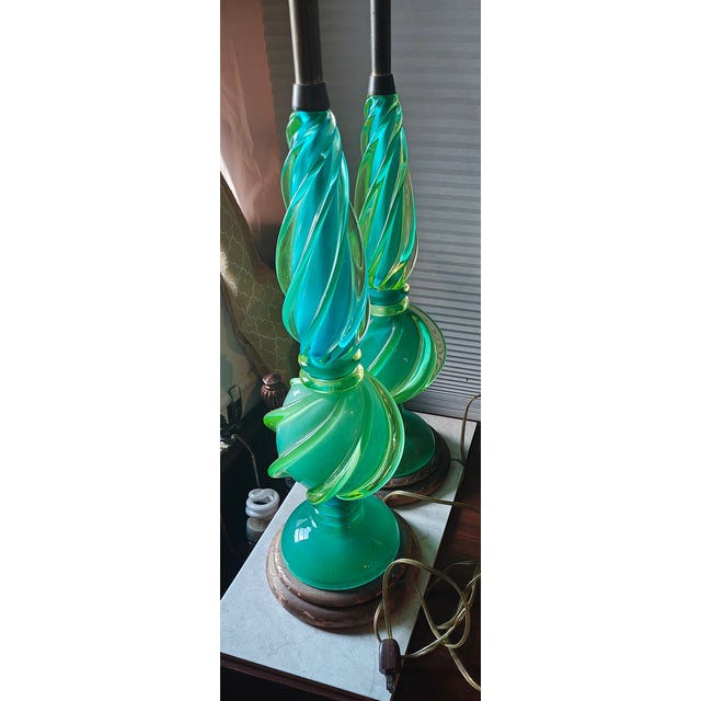 Archimede Seguso (artist) Murano glass table lamps, come from an illustrious family of glassmakers in ancient Venetian...