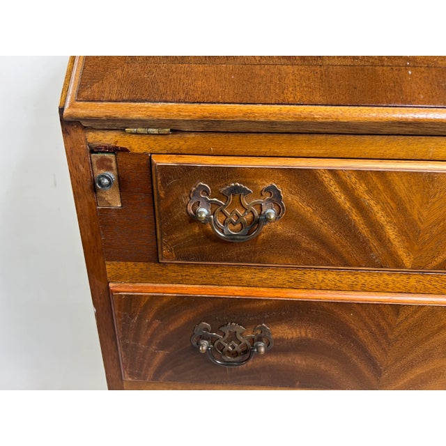 Mahogany Secretary from Burton Reproductions, England, 1970s For Sale - Image 10 of 13
