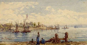 Gabriele Carelli, Lake Timsah, Egypt, Late 19th Century, Watercolour