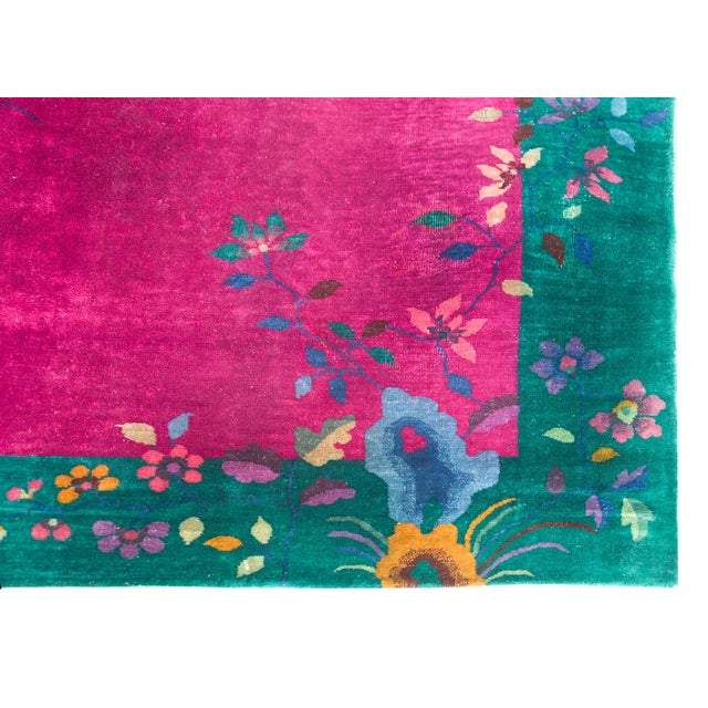 1920s Early 20th Century Chinese Art Deco Rug For Sale - Image 5 of 10
