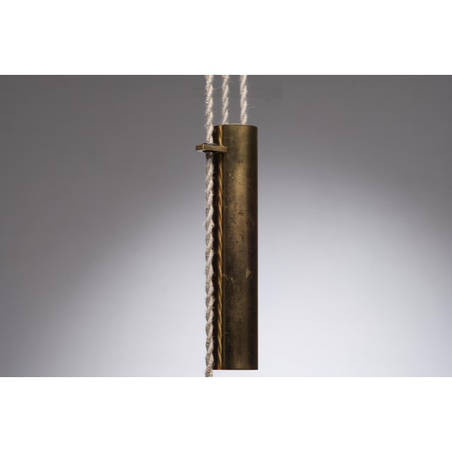 Metal Vintage Brass Pendant Lamp by Thomas Valentiner, 1965 For Sale - Image 7 of 9