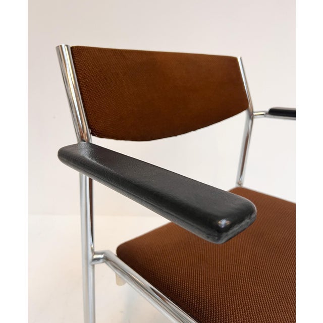 Rust Brown Stackable Chairs by Gijs Van Der Sluis, 1970s, Set of 6 For Sale - Image 11 of 18