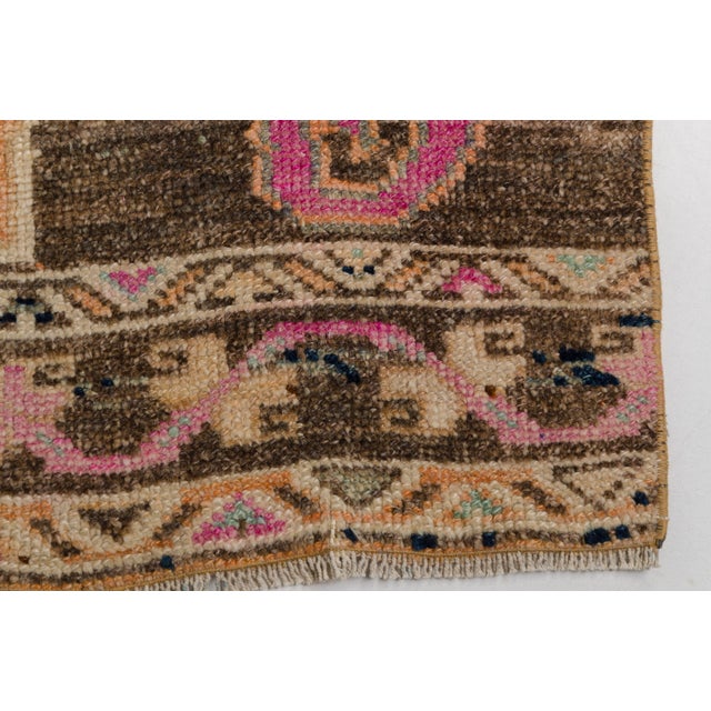 Turkish Vintage Antique Hallway Runner Rug For Sale - Image 3 of 10