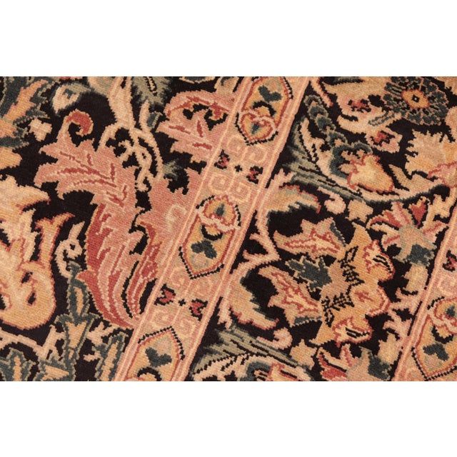 1990s Shabby Chic 1990's Pak-Persian Black/Red Wool Rug - 6'0'' X 9'3'' For Sale - Image 5 of 9
