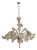 Venetian Murano-Style Glass Chandelier in Transparent and Gold with Flowers and Leaves by Simoeng For Sale
