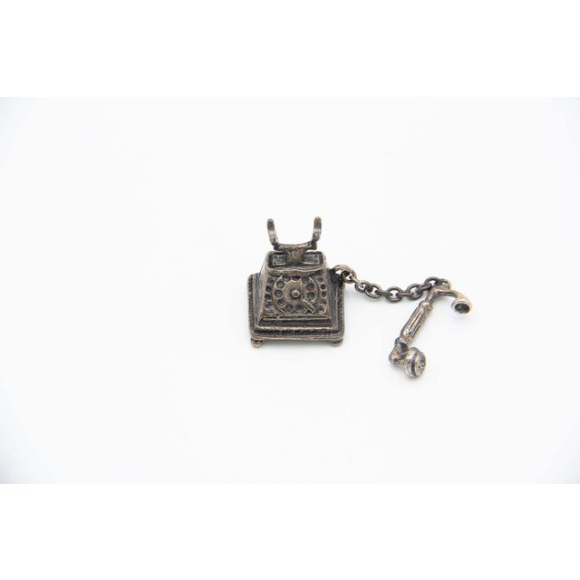 Miniature Silver Landline Telephone For Sale - Image 3 of 4