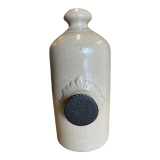 Antique English Stoneware Hot Water Bottle Bed / Foot Warmer For Sale