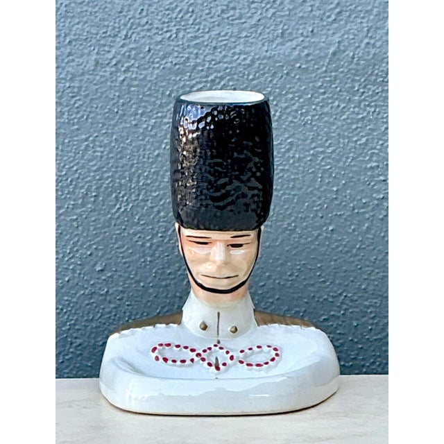 Mid-Century Modern Vintage Glazed Ceramic Soldier Valet For Sale - Image 3 of 12