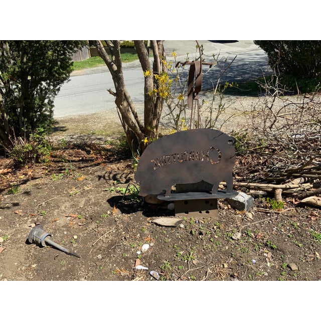 Metal 1950s Cast Iron Charcuterie Pig Sculpture For Sale - Image 7 of 10